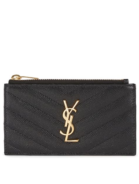 ysl ladies card holder|YSL card holder with zipper.